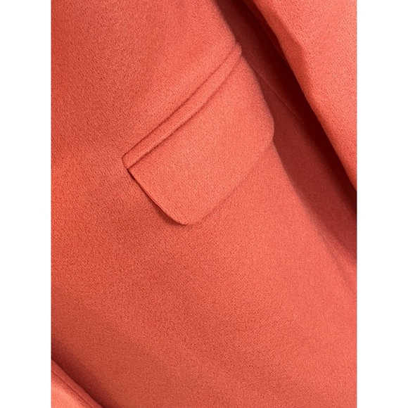 Classy coral peach button closure coat S M L - Picture 3 of 7
